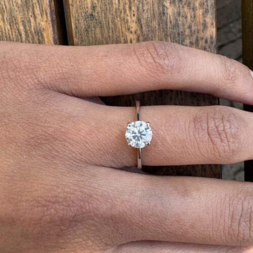 Verlovingsring witgoud 14k, 1,01ct natuurlijke diamanten verlovingsring